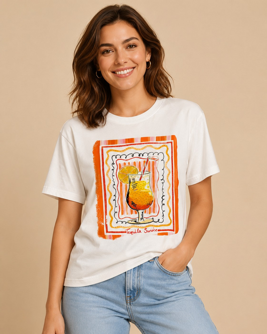 Tequila Sunrise Sparkle Tee
