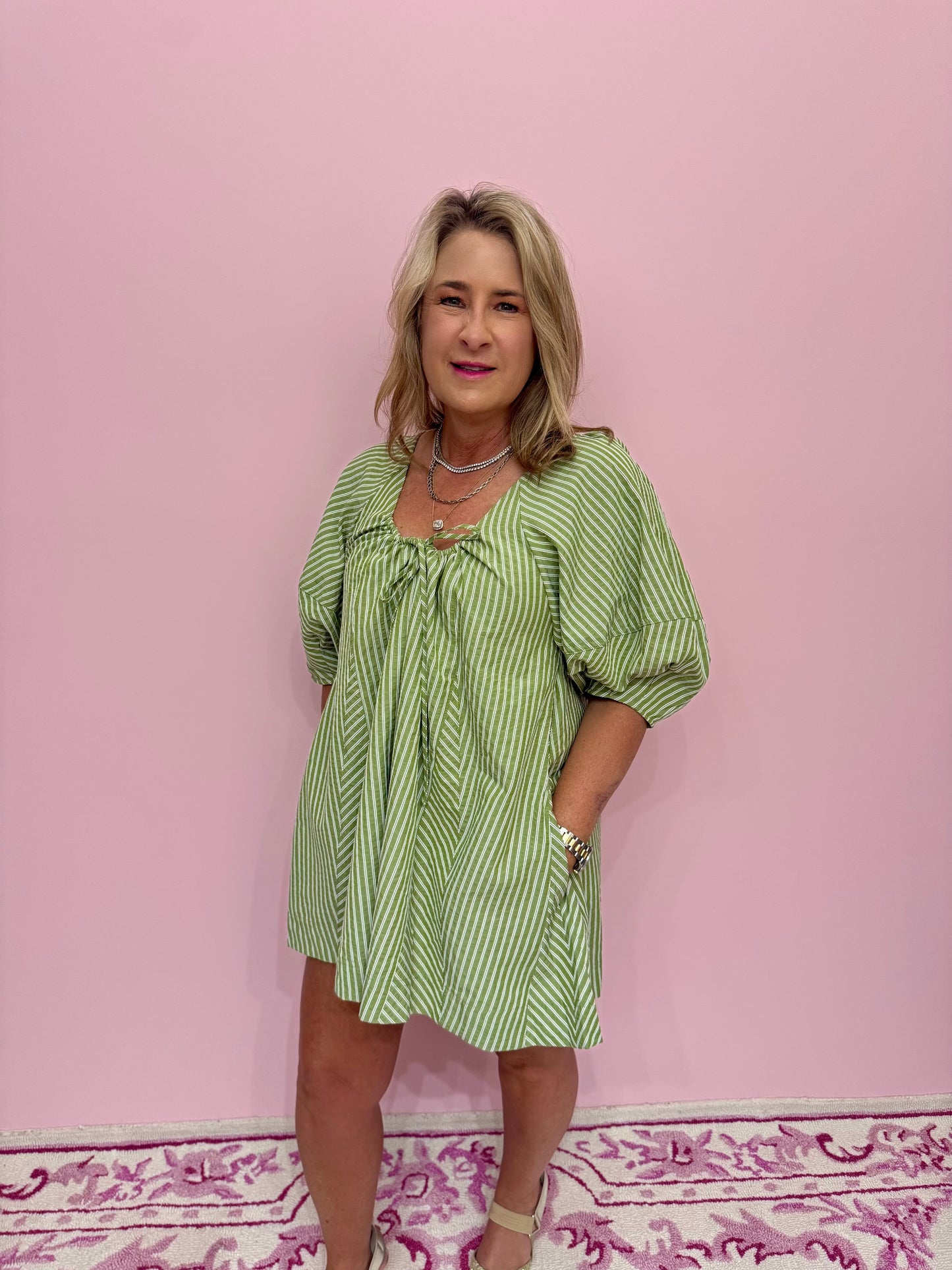 Easy Fit Romper- Green