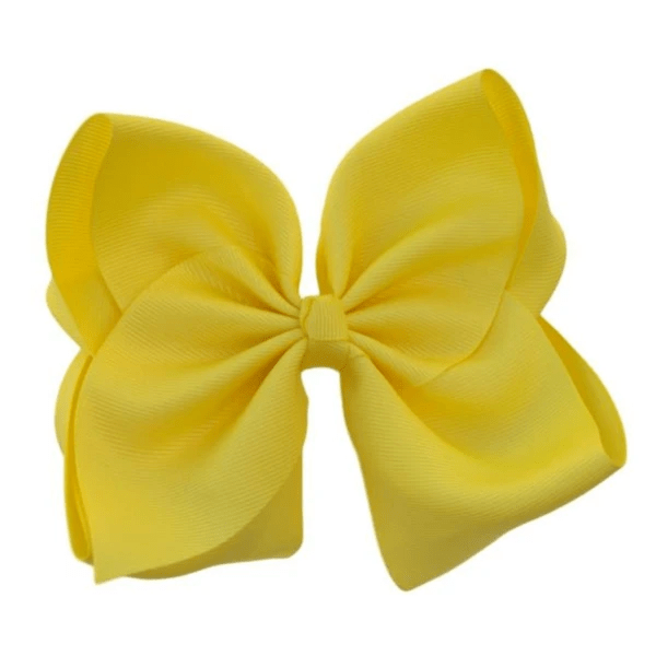 6 inch Solid Grosgrain Bow/French Barrette