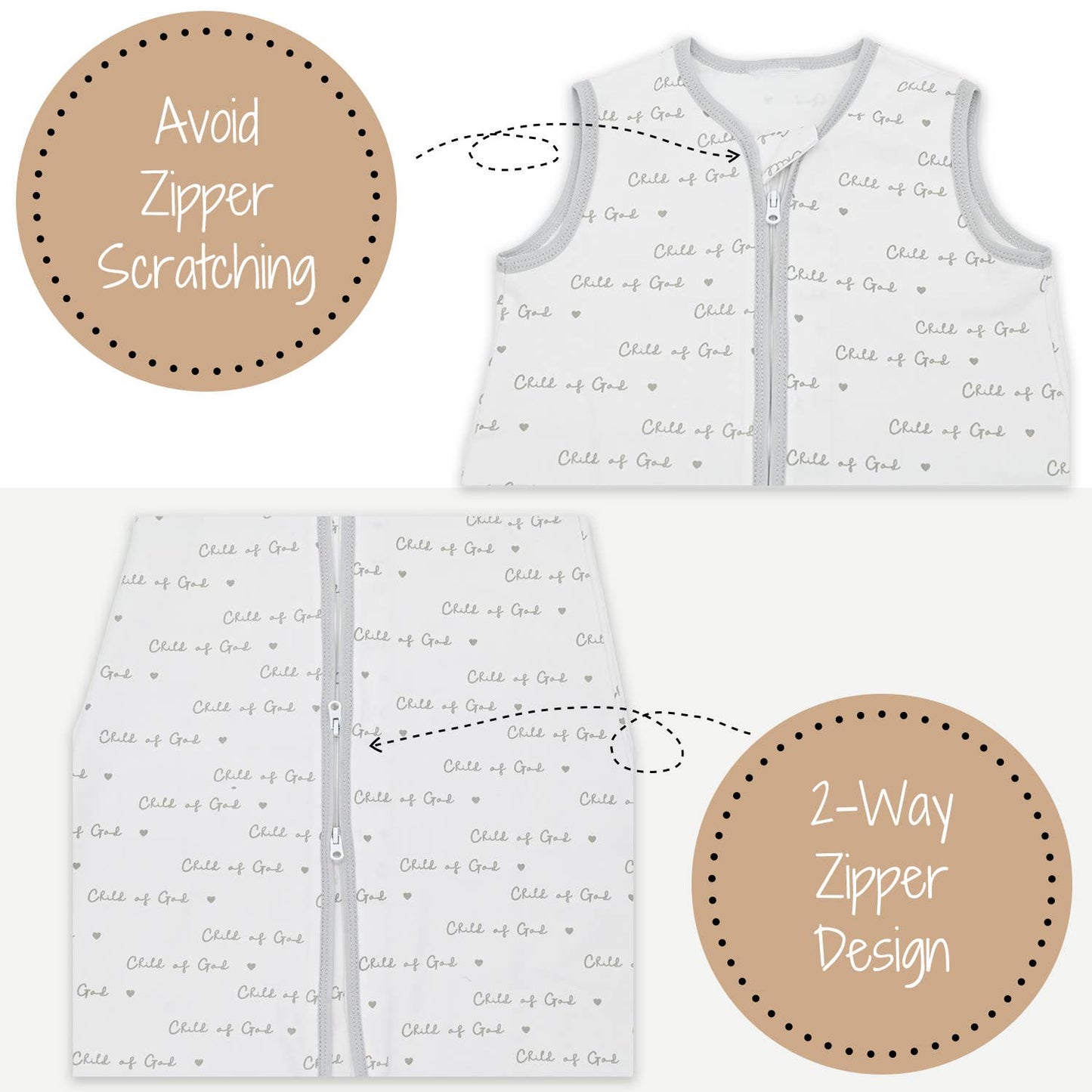 Child of God Baby Sleep Sack, 100% Organic Cotton: 6-12M