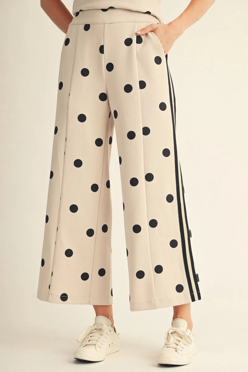 Polka Dot Casual Pant Set