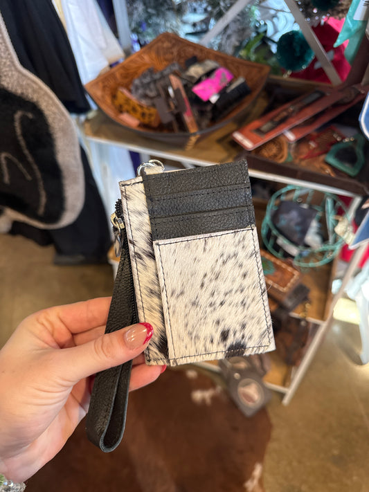 Cowhide Leather Wristlet