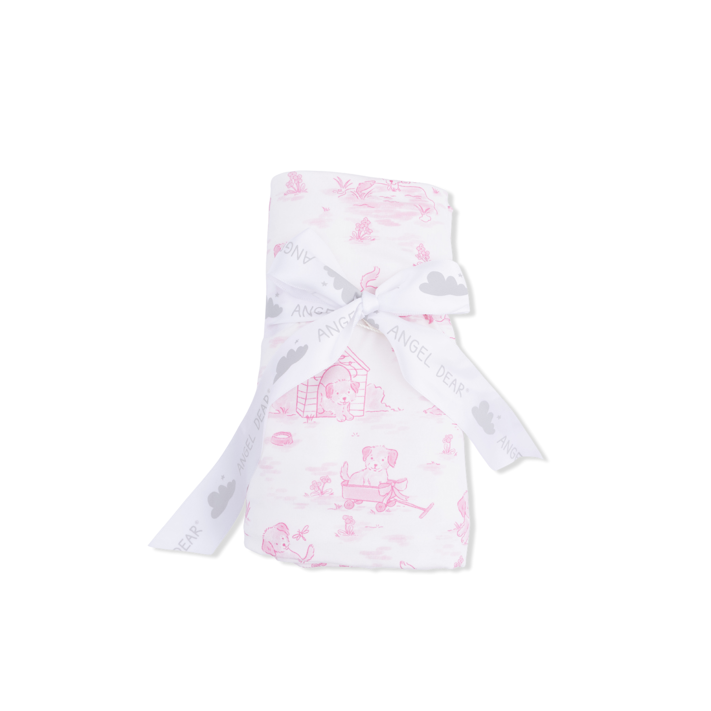 Puppy Toile Swaddle Blanket