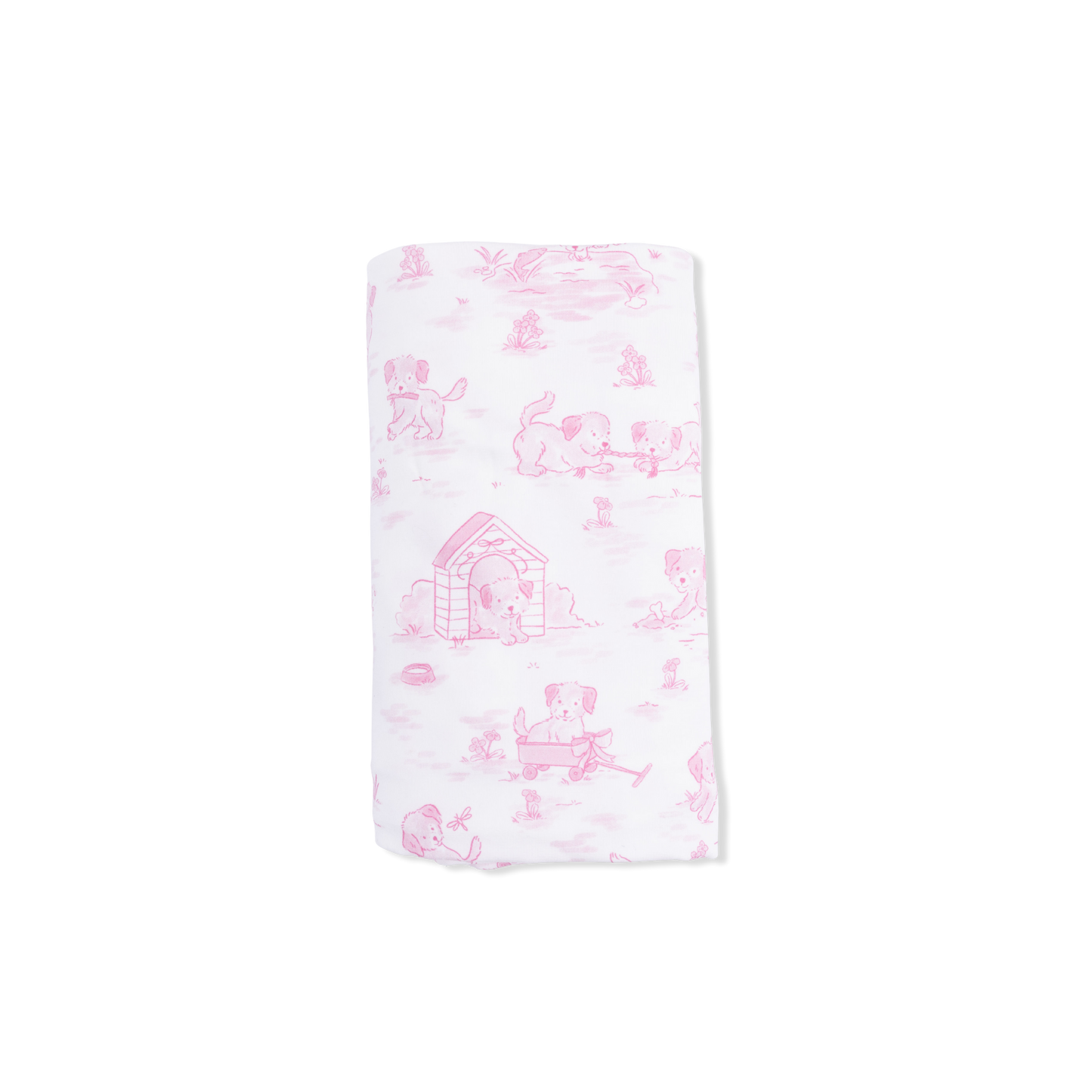 Puppy Toile Swaddle Blanket