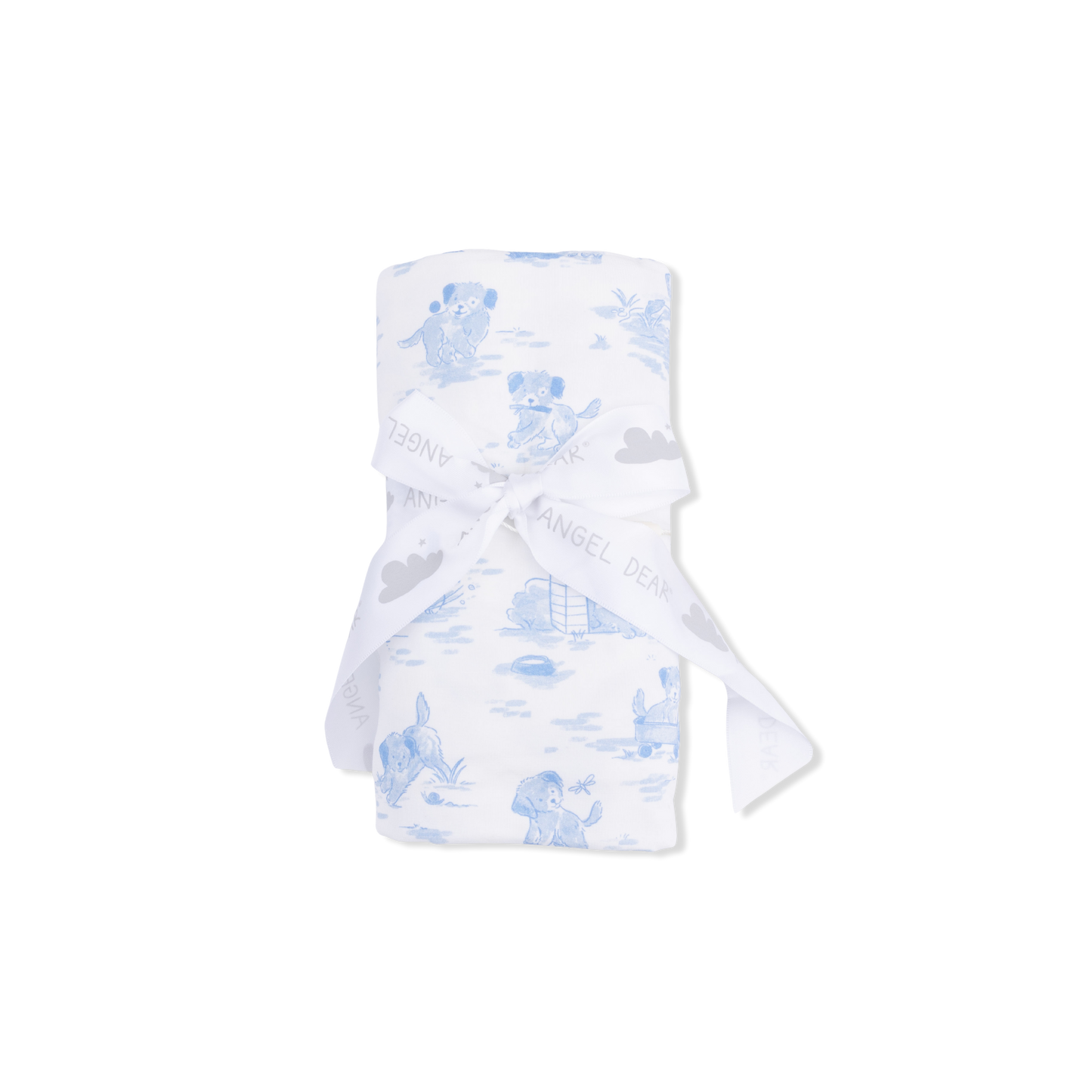 Puppy Toile Swaddle Blanket