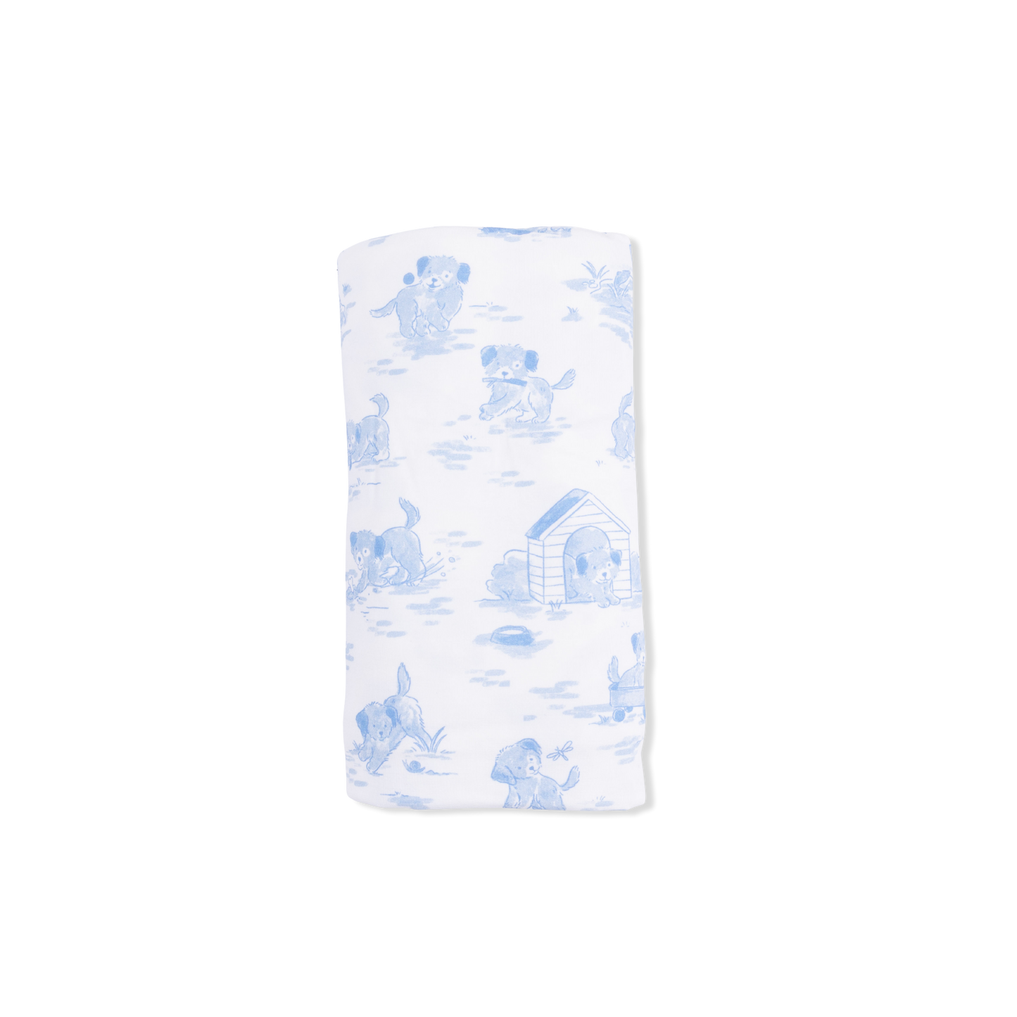 Puppy Toile Swaddle Blanket