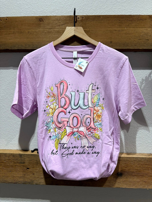 There Was No Way But God Made A Way Rhinestone Tee