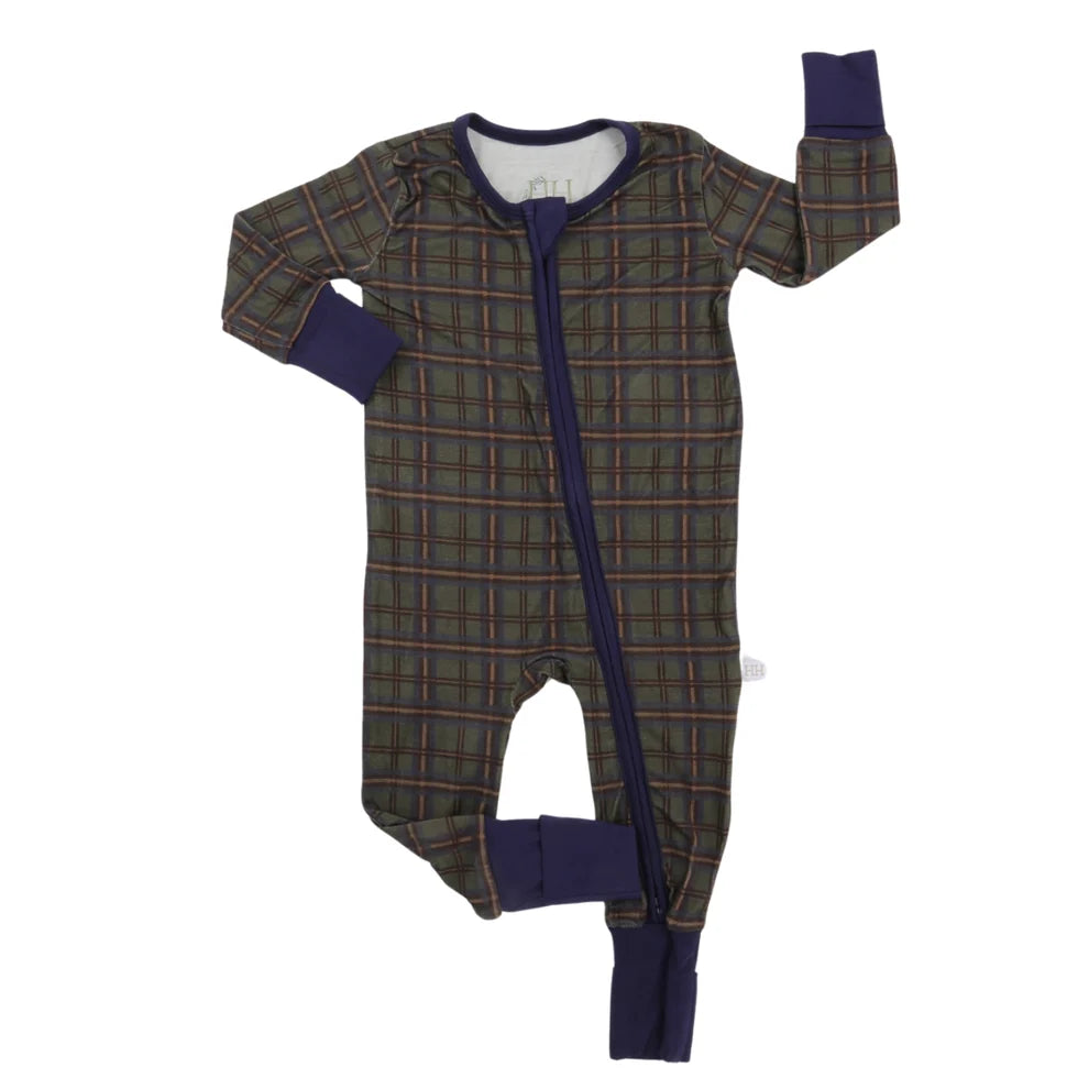 Boys cabin cozy zipper romper