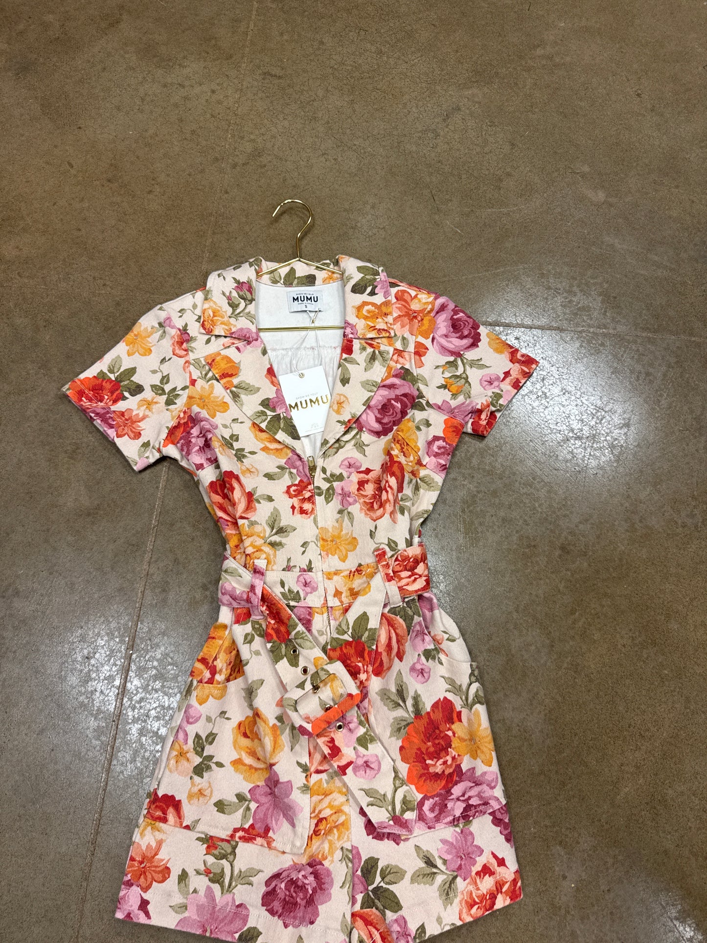 outlaw romper ivory hillside floral