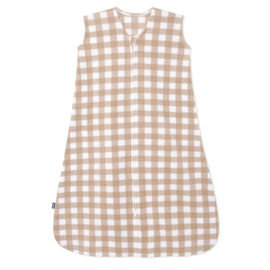 Wearable Blanket Micro-Fleece- Tan Gingham