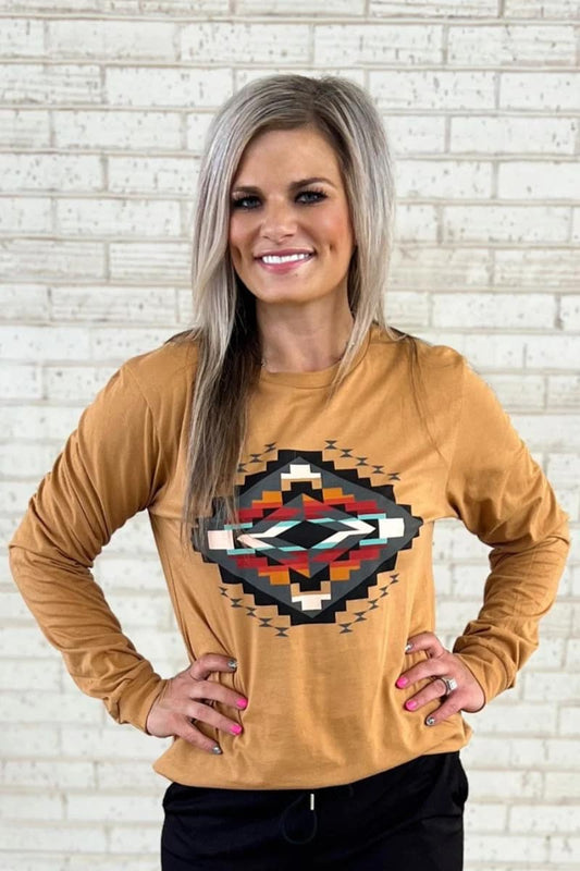 Aztec Mustard Longsleeve