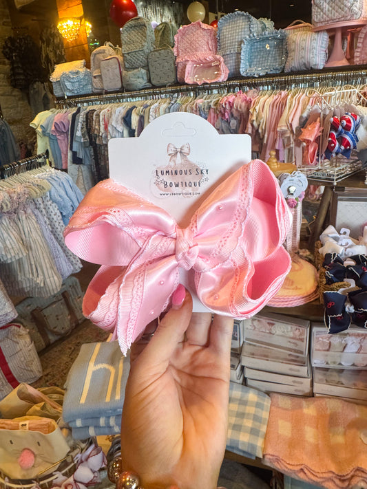 Blush Pearl Darling Bow- Small
