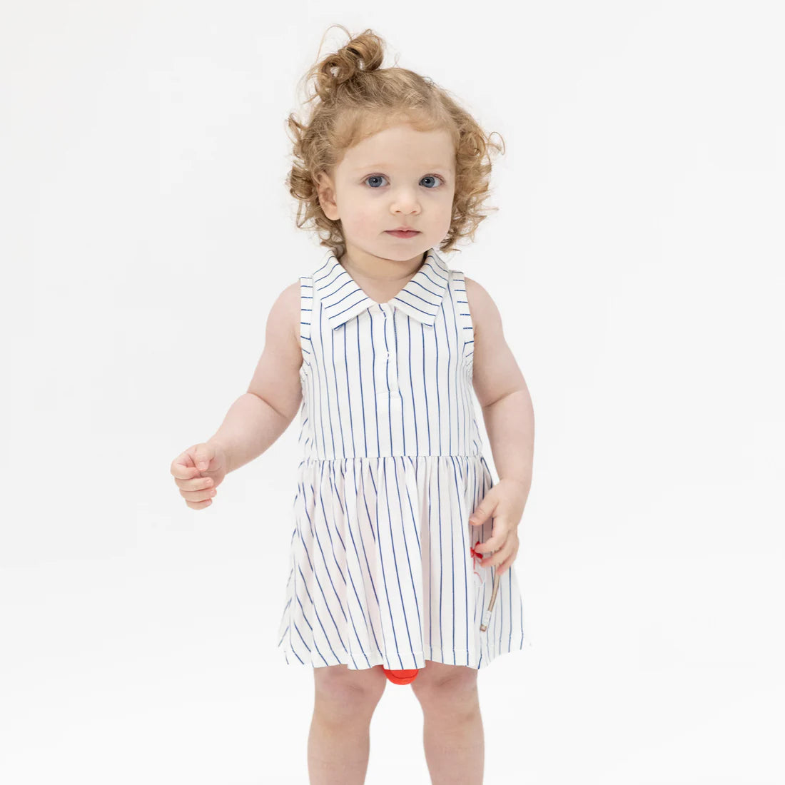 Baseball Stripe  Polo Tennis Dress