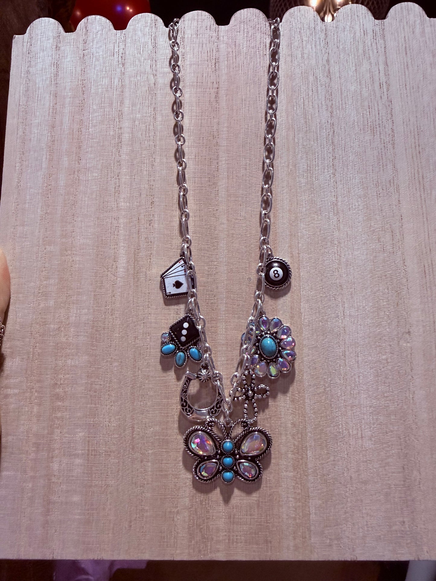 Spread Your Wings Turquoise & Rhinestone Western Necklace