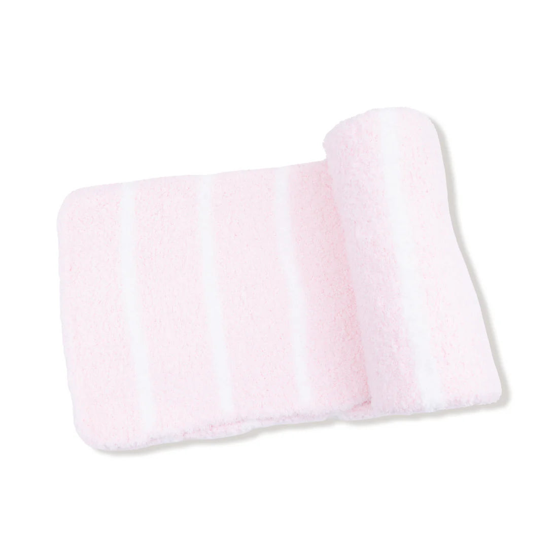 Pretty Pink & Ivory Stripe Stroller Blanket