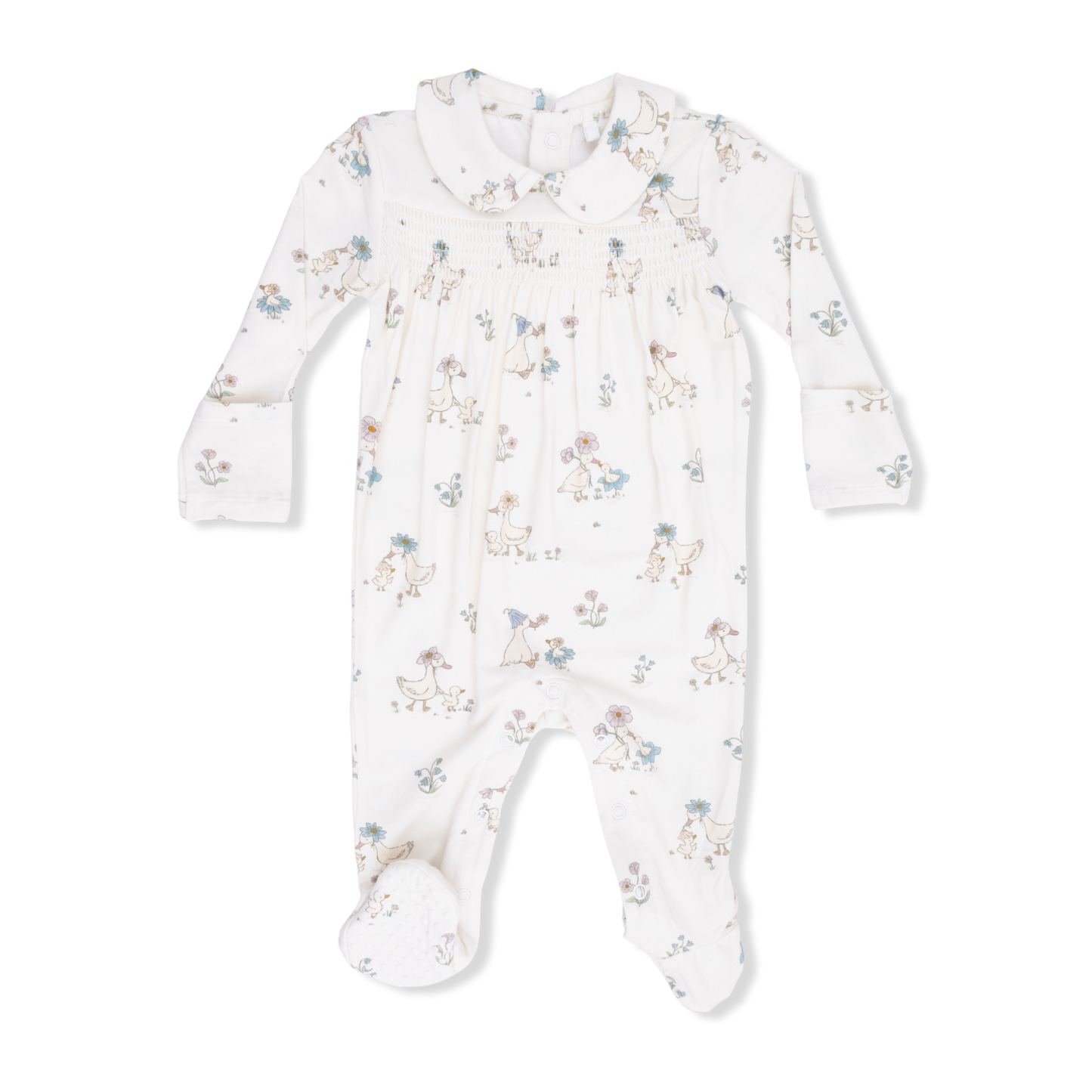 Flower Ducklings Smocked Romper