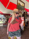 Cowboy Hat Tee- Red