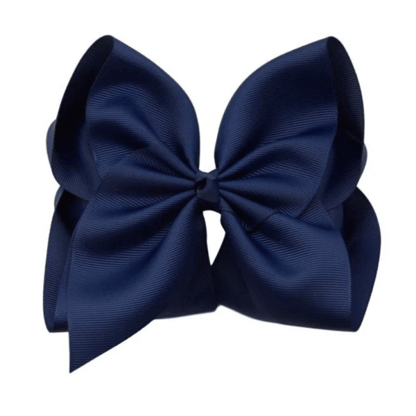 6 inch Solid Grosgrain Bow/French Barrette