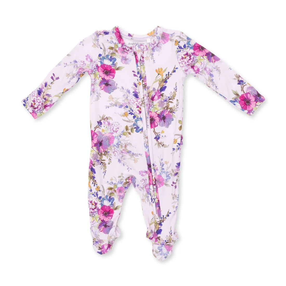Dahlia Floral  2 Way Ruffle Back Zipper Footie
