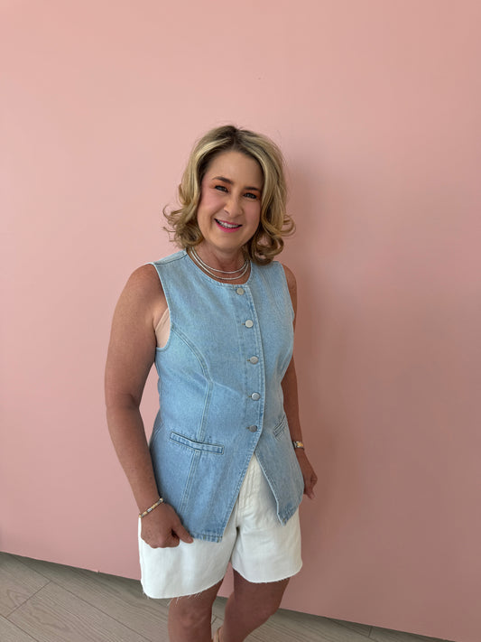 Bernadette Top Light Denim