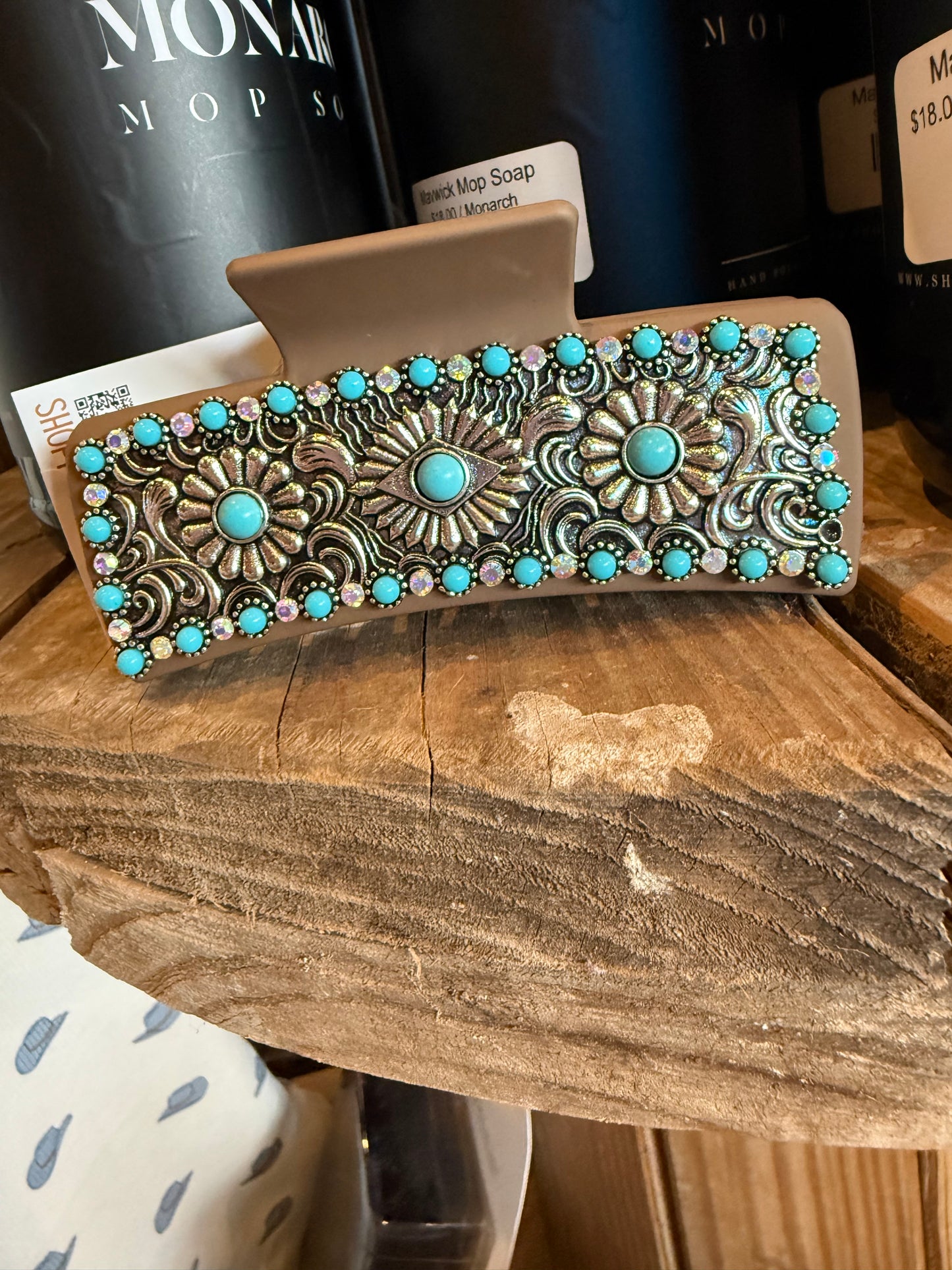 Tell Me More Turquoise & Silver Hair Claw Clip