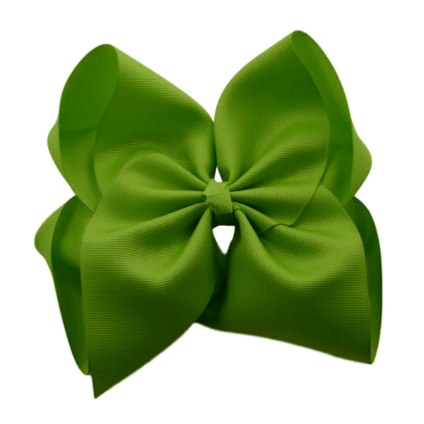 6 inch Solid Grosgrain Bow/French Barrette