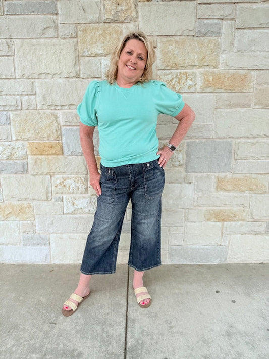 The Everyday Utility Wide-Leg Crop Pant