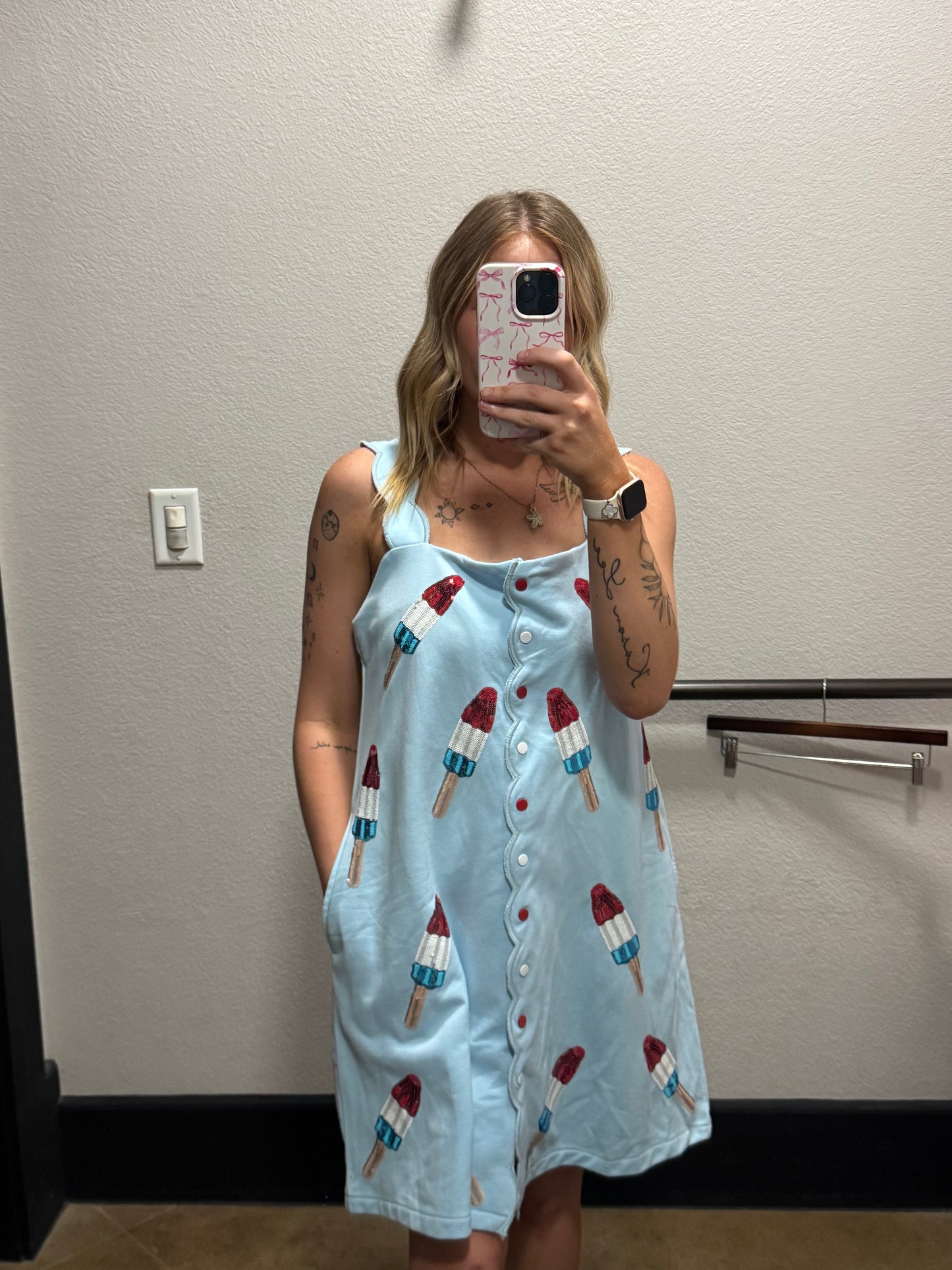 Light Blue Bomb Pop Dress