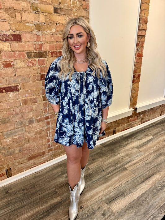 Darla Romper - Navy