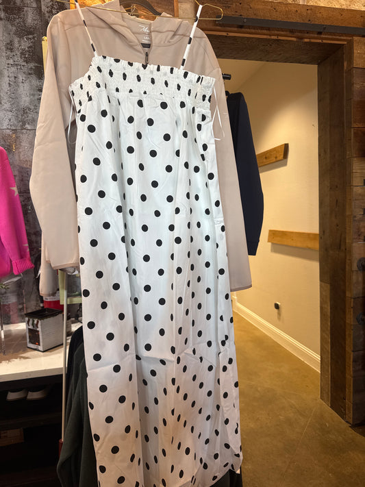 polka dot poplin dress