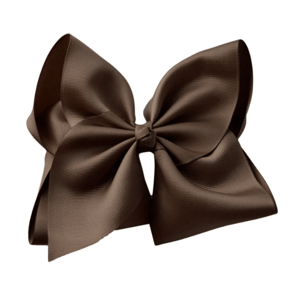 6 inch Solid Grosgrain Bow/French Barrette
