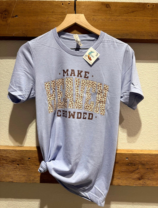 Make Heaven Crowded Leopard Print Graphic Tee