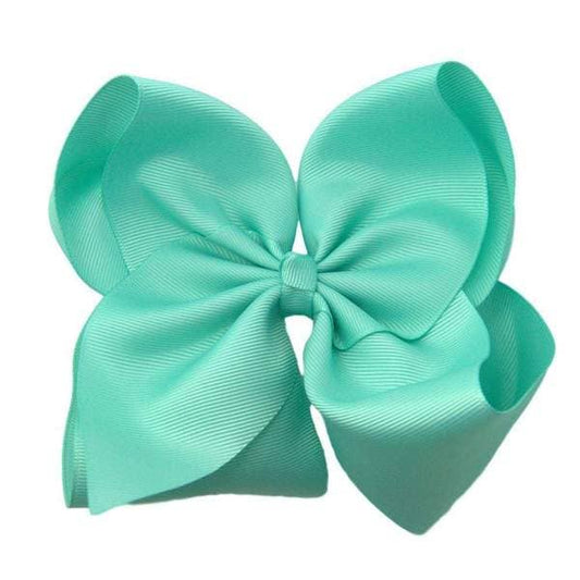 6 inch Solid Grosgrain Bow/French Barrette