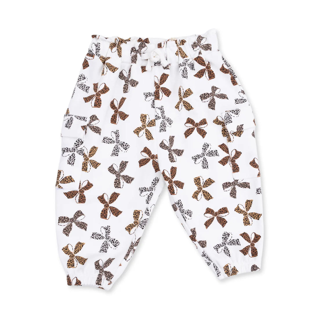 Leopard French Terry  Fashion Cargo Pants