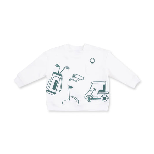 Golf Sets  Drop Sleeve Sweatshirt White
