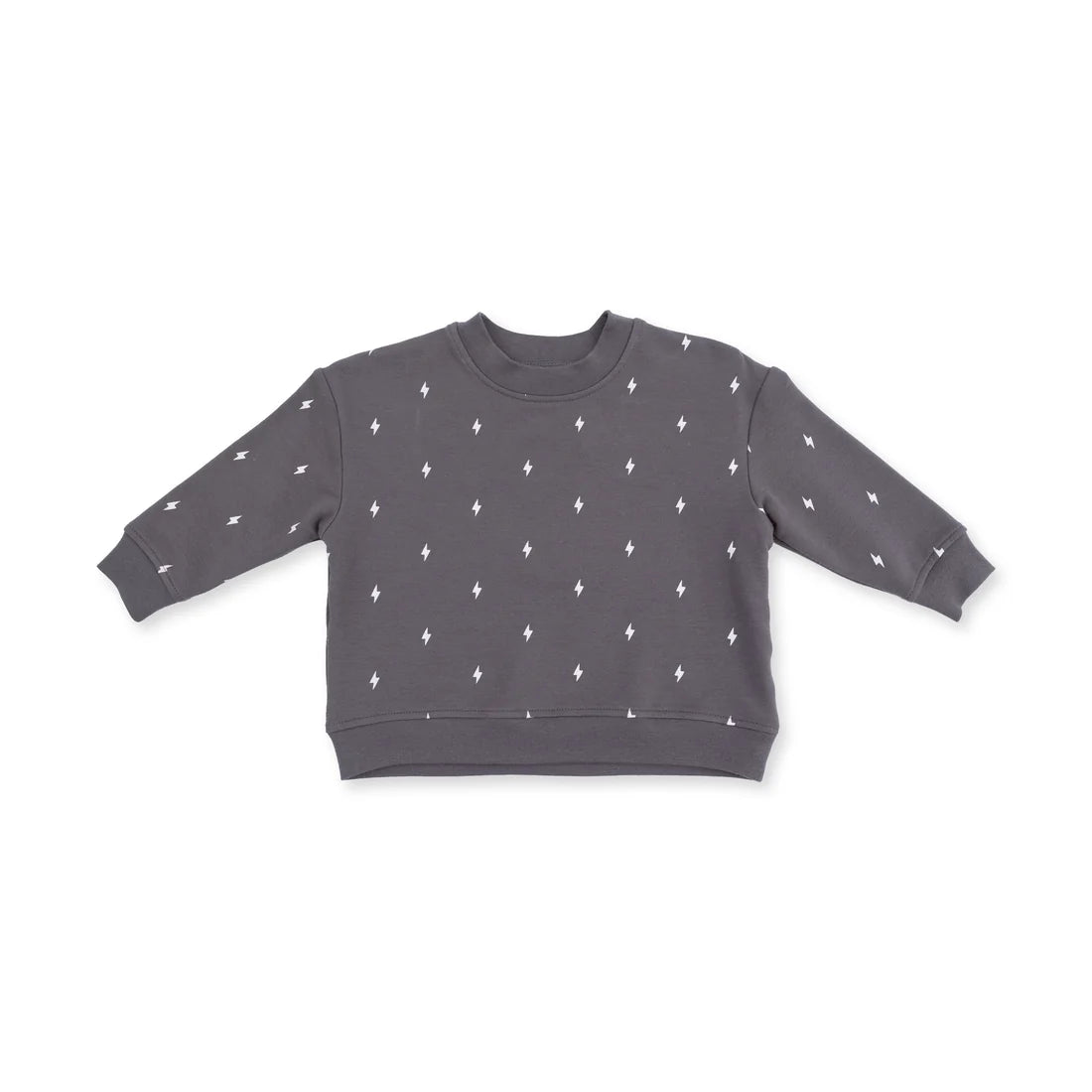 Lightning Bolt French Terry  Drop Sleeve Sweatshirt