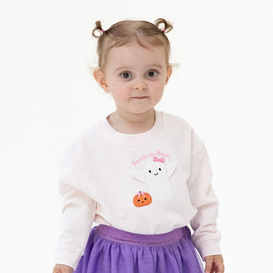 Ghosts  Pink Drop Sleeve Sweatshirt