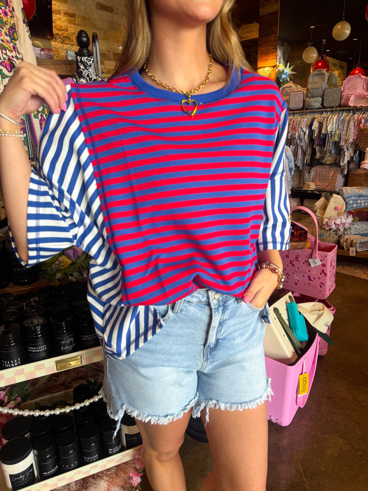 American Babe Stripe Top