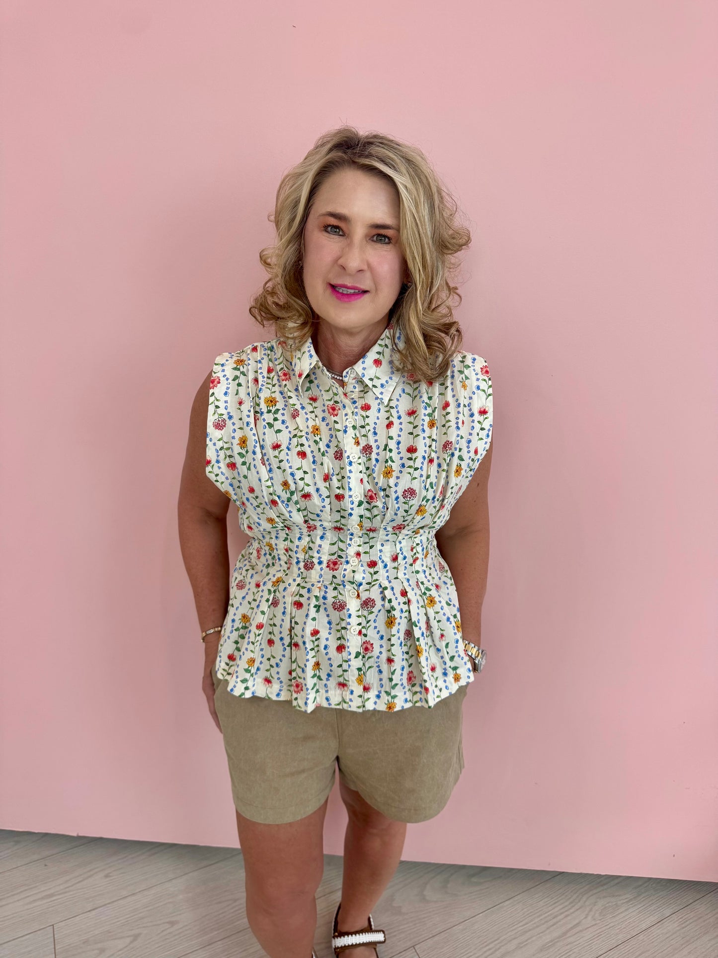 Ivory Floral Top