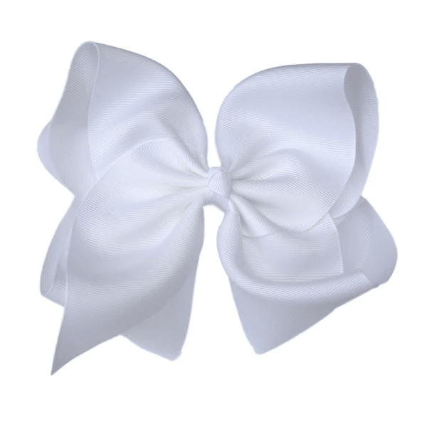6 inch Solid Grosgrain Bow/French Barrette