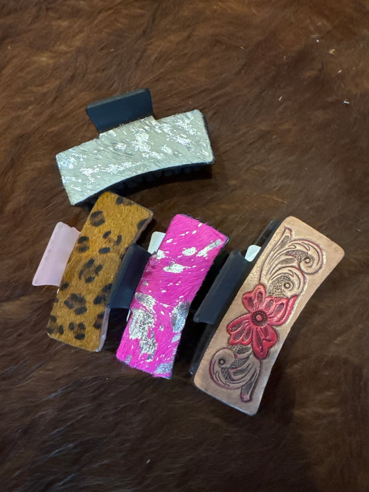 Leather Claw Clips