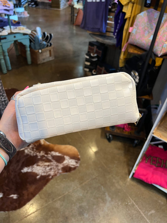 Checkered Pleather Bag