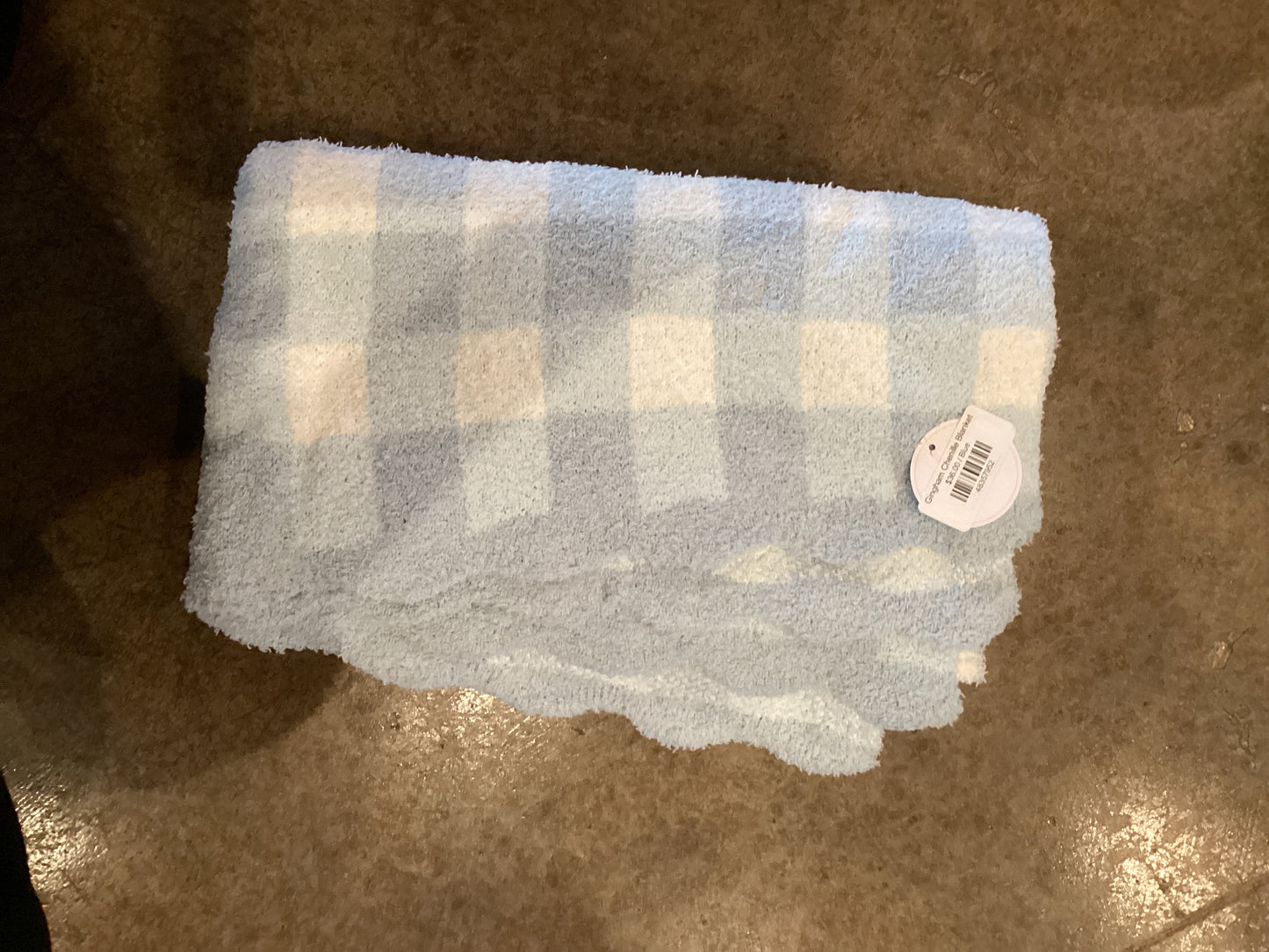 Gingham Chenille Blanket