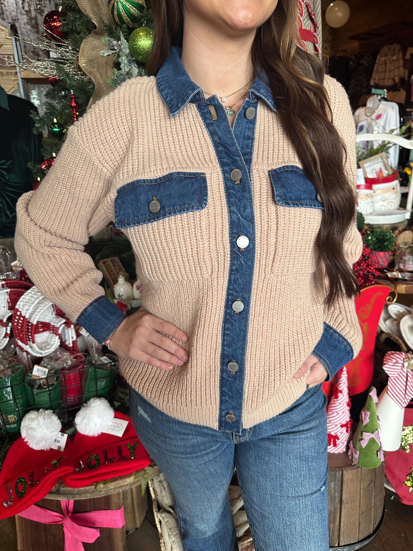 Knitted Sweater Bomber Jacket