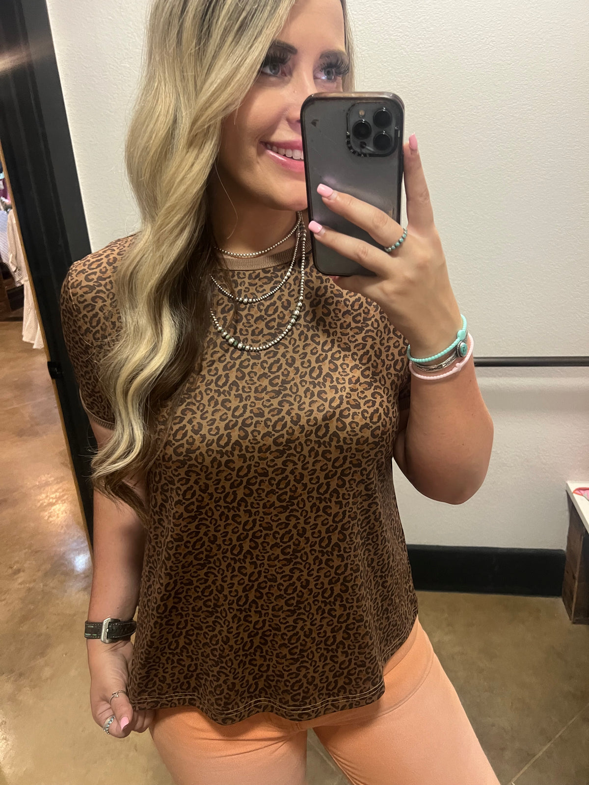 Western Fierce Leopard Crew Neck T-Shirt
