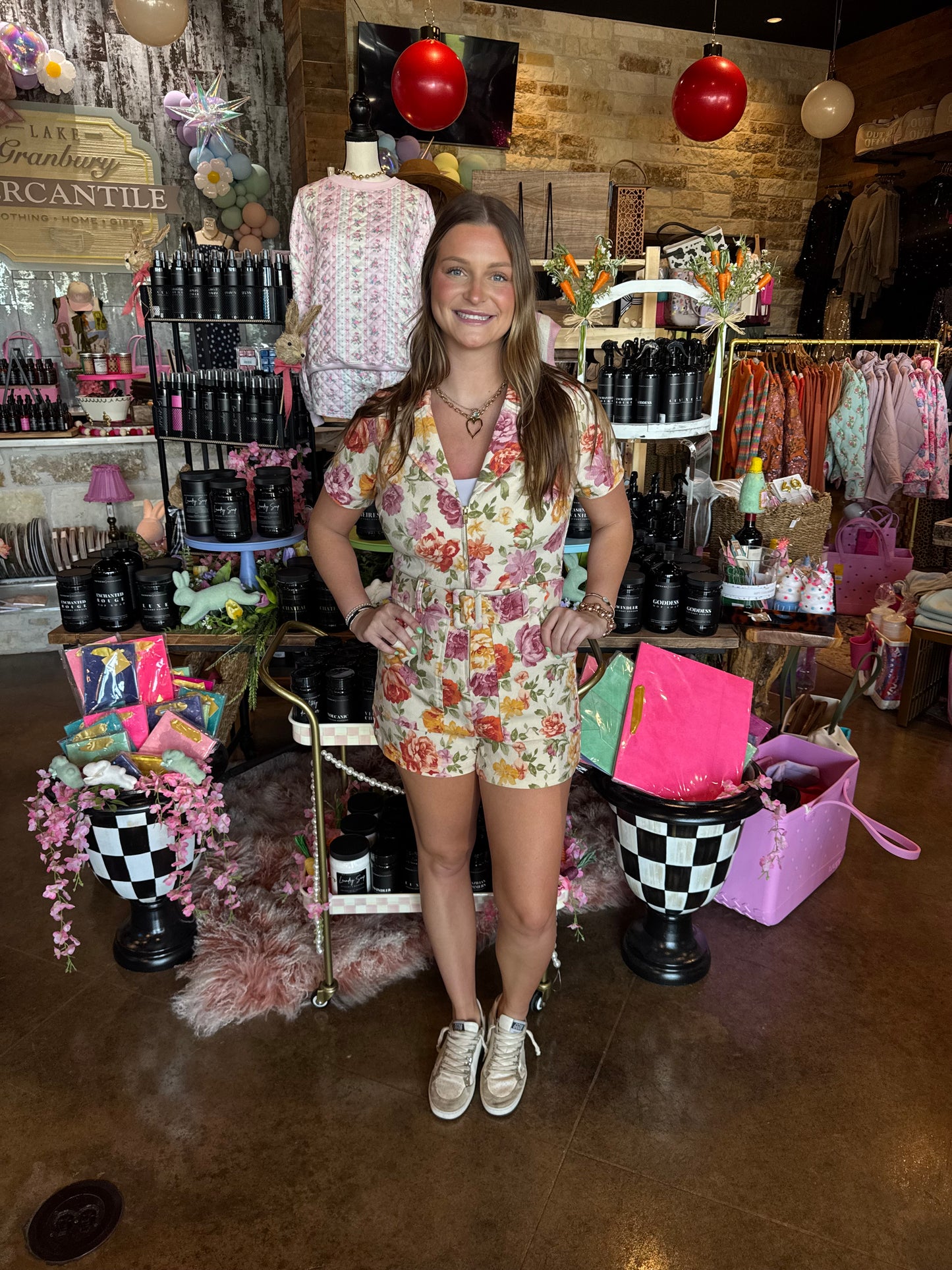outlaw romper ivory hillside floral