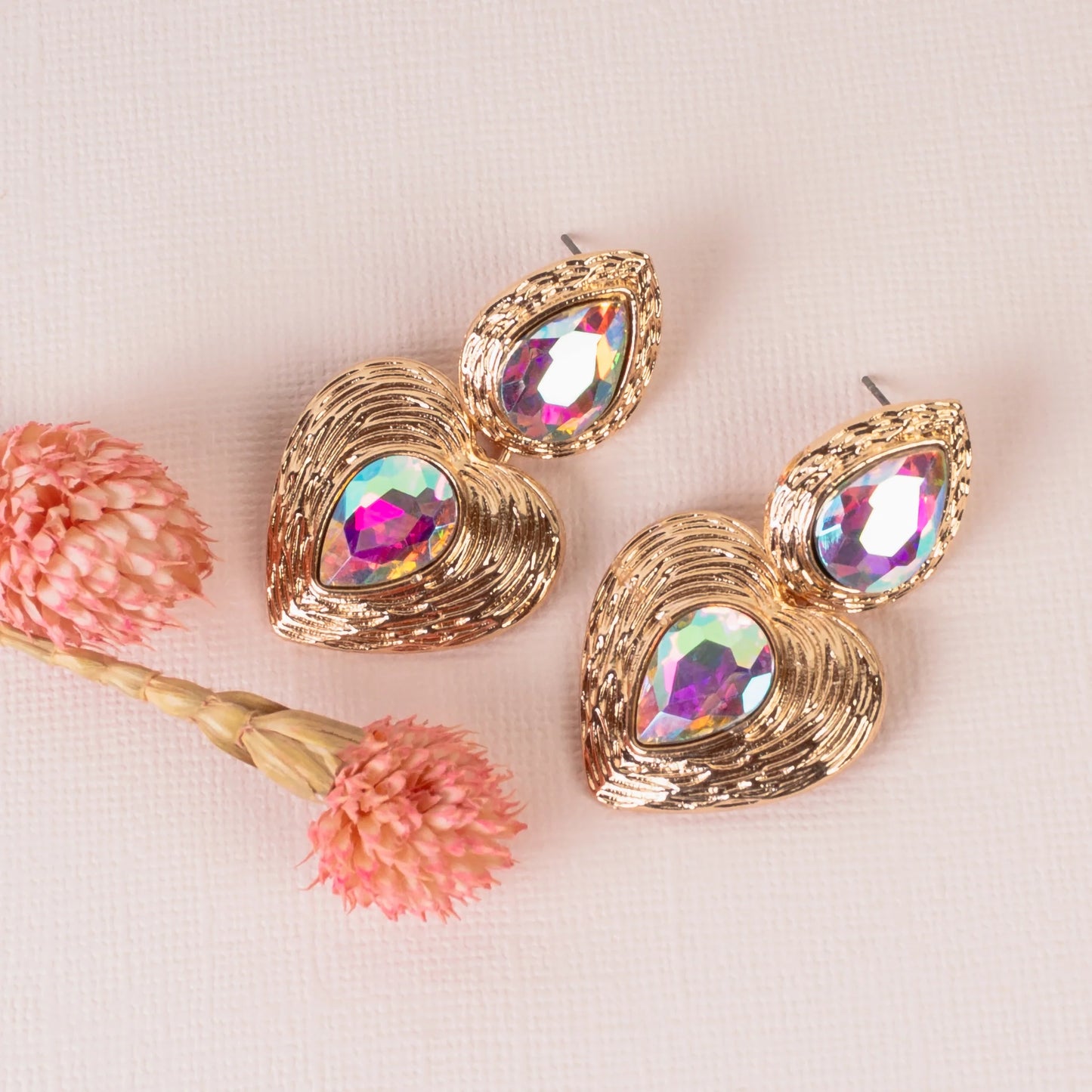 A Heart Like Mine Gold & Stone Post Drop Earrings