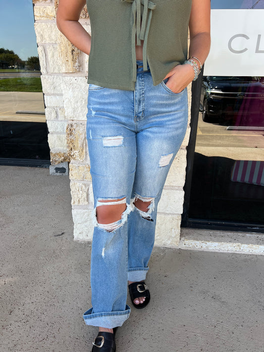 Light Wash High Rise Bootcut
