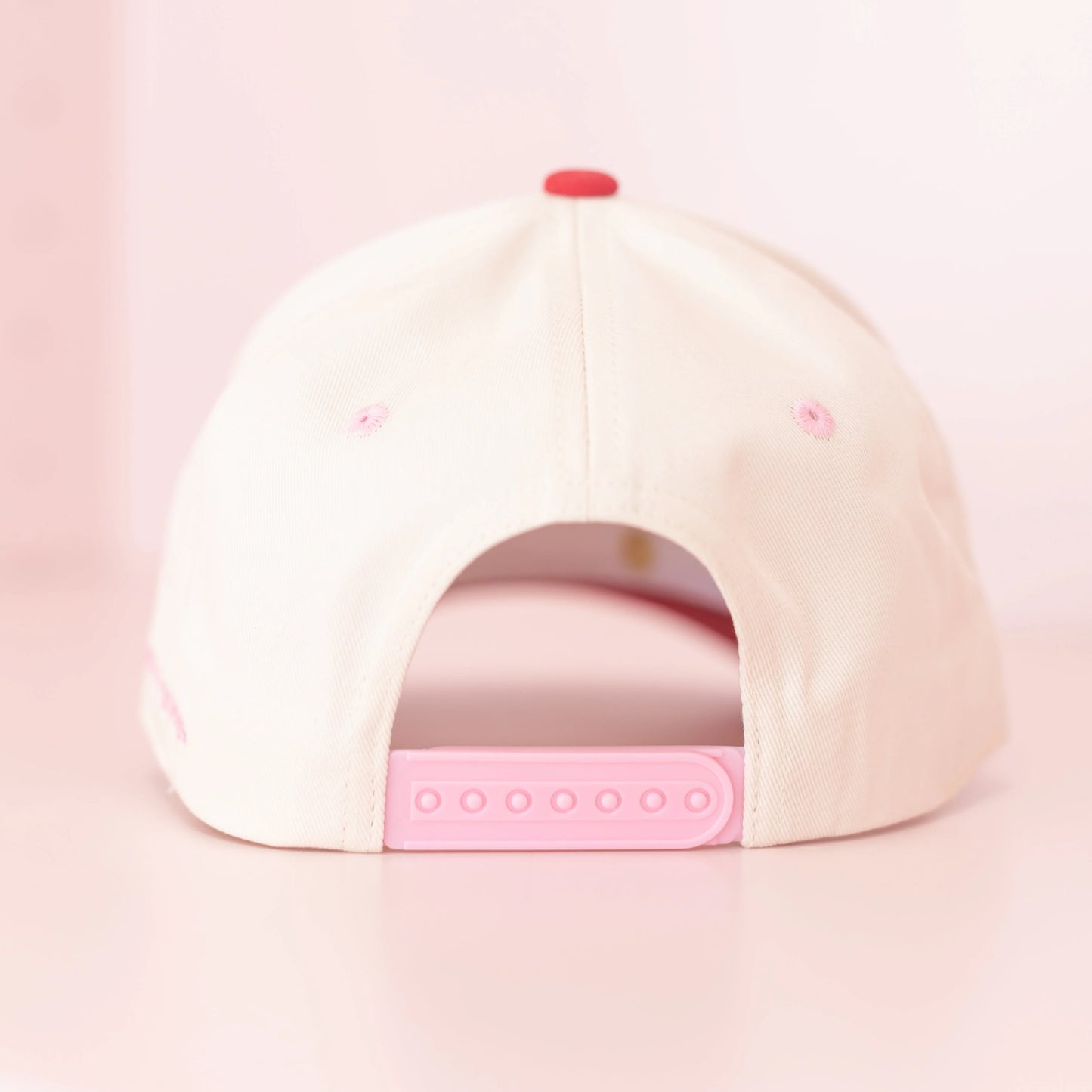 Pink & Red Canvas Bow Hat