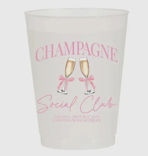 Champagne Social Club party cups